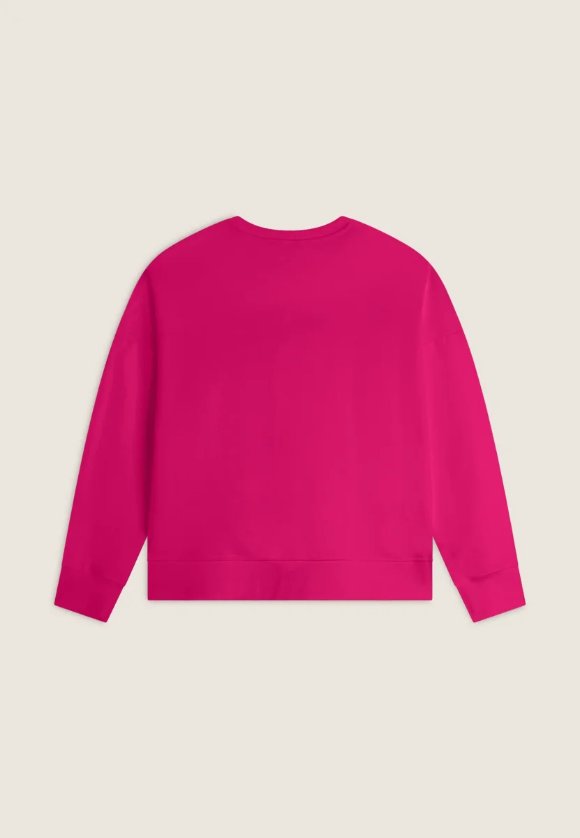 Felpa donna con cappuccio comfort fit con logo maculato – Image 9