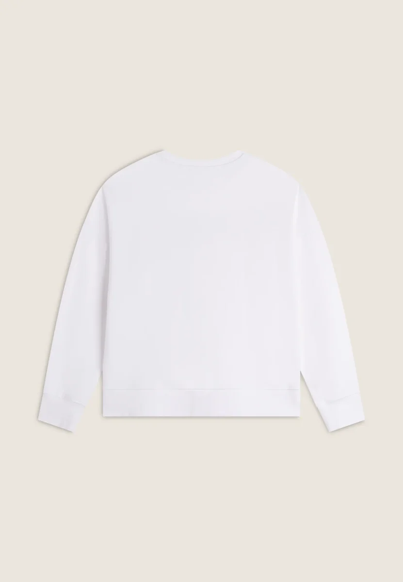 Felpa donna con cappuccio comfort fit con logo maculato – Image 6