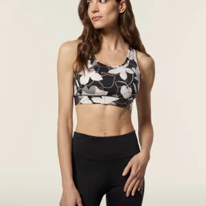 Reggiseno sportivo in tessuto tecnico floreale