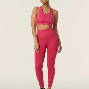 Completo top e leggings vita alta seamless ice wash