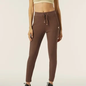 Pantalone donna in felpa di viscosa con vita in costina