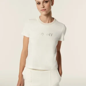 T-shirt girocollo donna slim fit in jersey elasticizzato