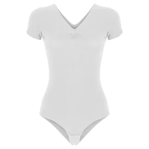 Body a maniche corte in jersey stretch