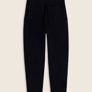 Pantaloni cropped in felpa di cotone tinto effetto vintage