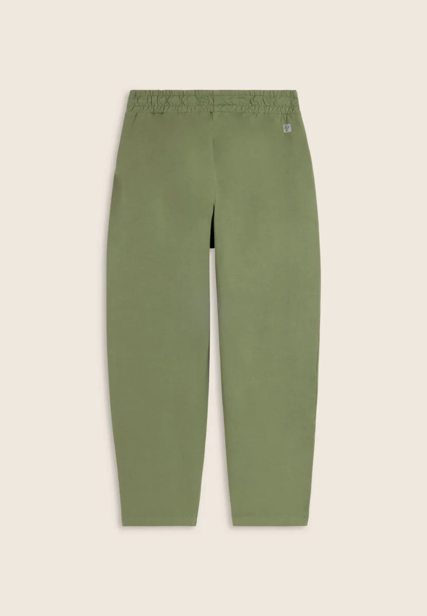 Pantaloni cropped in felpa di cotone tinto effetto vintage – Image 5