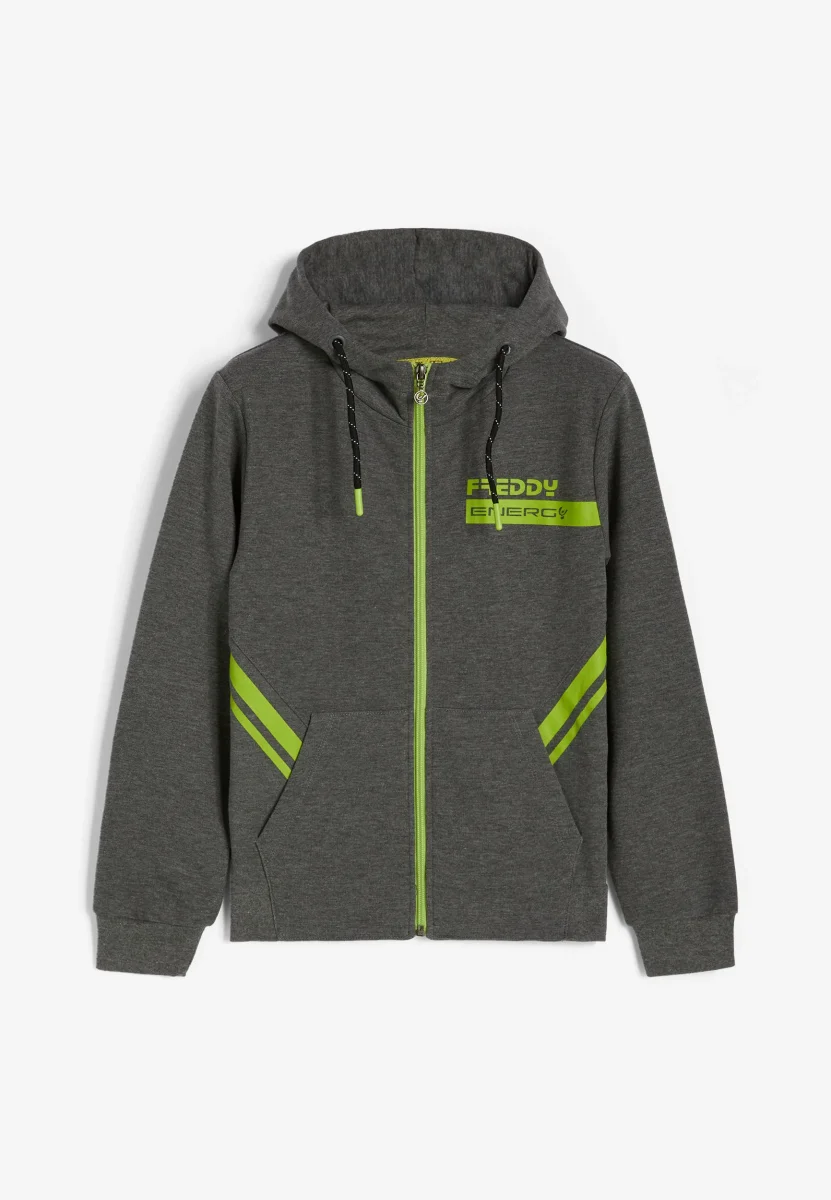 Felpa bambino con cappuccio e dettagli fluo – Image 4