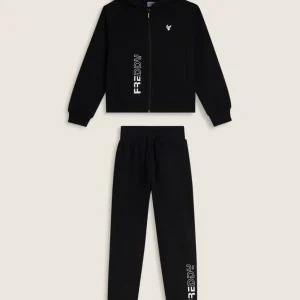 Tuta Bambina full zip con cappuccio e loghi FREDDY