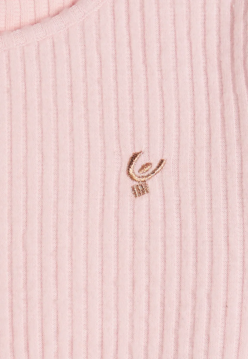 Felpa Bambina corta in viscosa a coste – Image 6