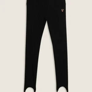 Leggings Bambina in viscosa a coste con ghette