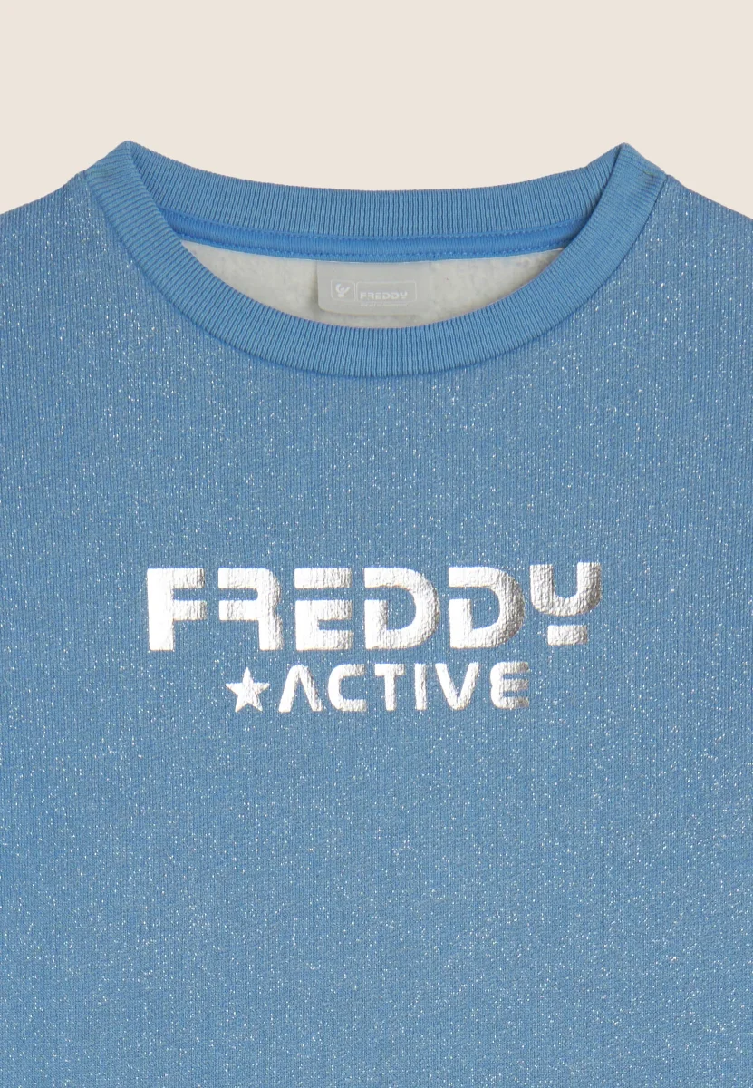 Felpa maxi Bambina in cotone con effetto lurex – Image 6