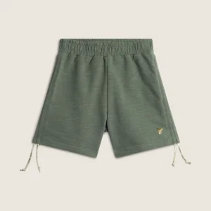 Shorts Bambina in Cotone Mélange con Coulisse Regolabili