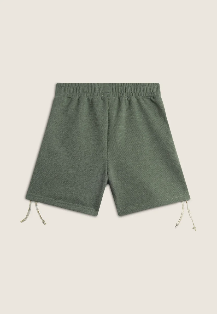 Shorts Bambina in Cotone Mélange con Coulisse Regolabili – Image 2