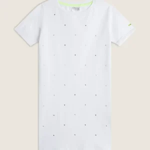 T-shirt Maxi Lunghezza da Bambina con Strass