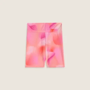 Leggings Biker Bambina Fantasia Rosa Arancio