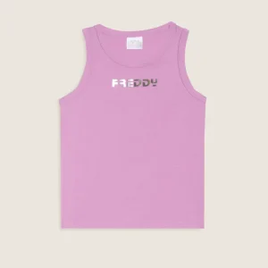 Canotta Bambina Regular Fit con Logo FREDDY Argento