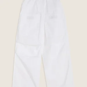 Parachute Pants Bambina in Popeline con Coulisse al Fondo