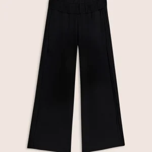 FR2086_2F5001_-_06.jpgv1758537327 Pantaloni bambina wide leg in cotone con impunture