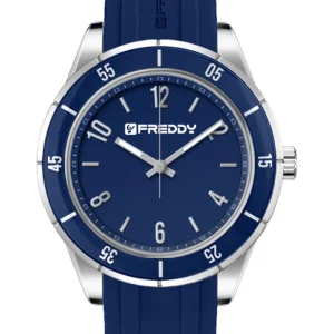 Orologio donna in silicone e ceramica blu e argento