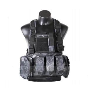 Gilet Homme sans Manches Militaire noir python