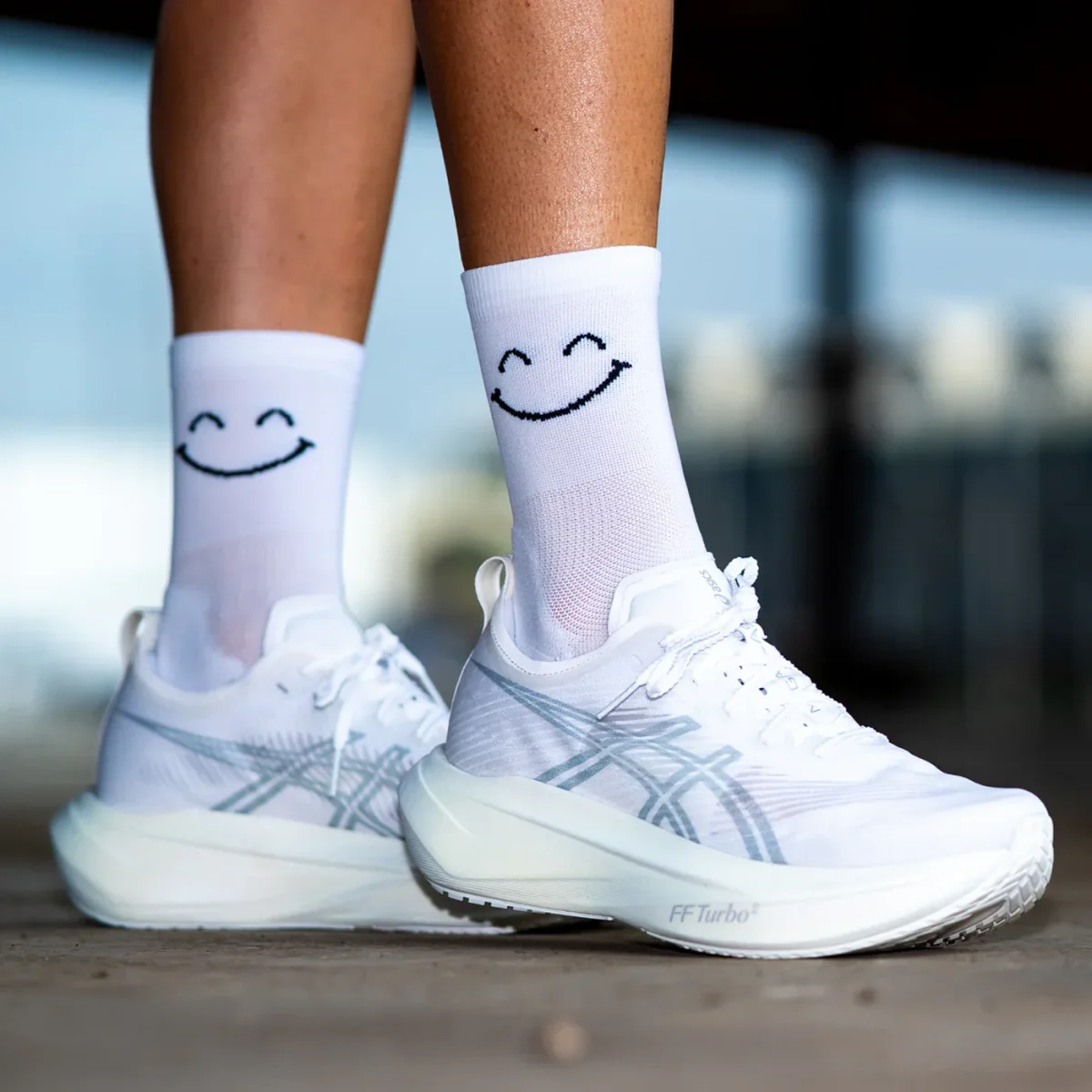 Chaussettes running Sporcks Happy mode White – Image 5