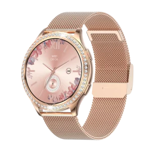 Montre connectée -Edition Vogue 2024  IP67   avec bracelet milanais couleur  OR