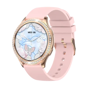 Montre connectée -Edition Vogue 2024  IP67   avec bracelet en silicone  couleur Rose