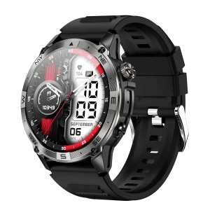 Montre connectée AMOLED  NASA GPS edition Ultra Pro  . écran couleur haute définition de 1,43 pouce - (avec bracelet silicone) coleur Noir