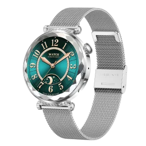 Montre connectée AMOLED- Edition Zénith  Argent (avec bracelet milanais)