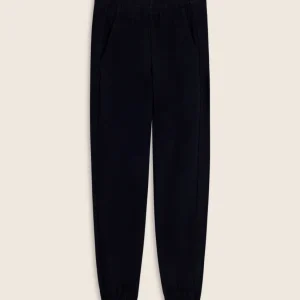 Pantaloni regular in felpa tinto enzimaticamente con fondo elastico