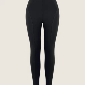 Pantaloni N.O.W. in jersey a vita alta con impunture