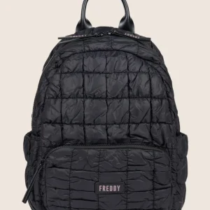 Zainetto trapuntato con dettagli in similpelle