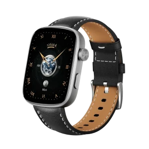 Runmefit GTS8 AMOLED Smart Watch - Leather Strap