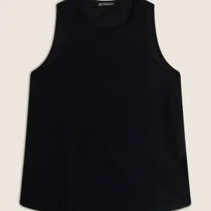 Canotta donna con scollo girocollo e fondo svasato