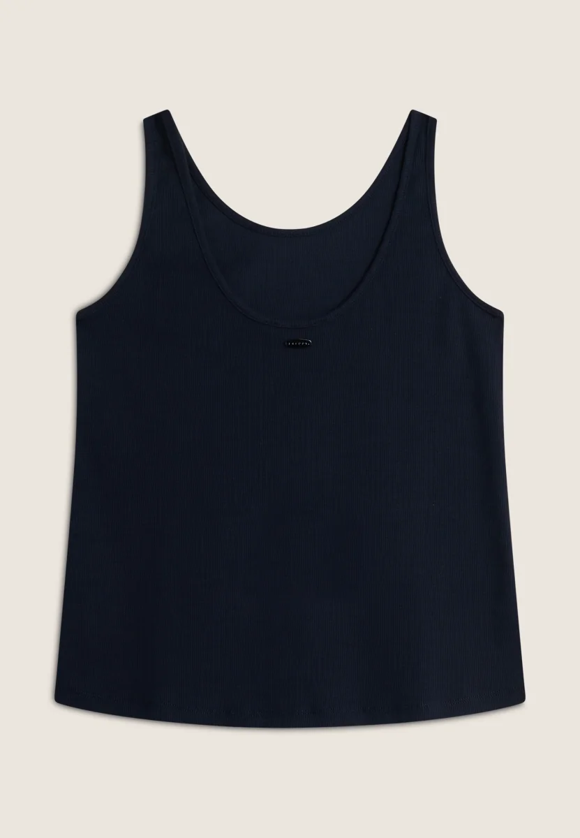 Canotta in cotone elasticizzato con ampio scollo posteriore – Image 2