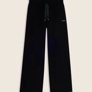 Pantaloni wide leg in cotone