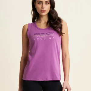 Canotta regular fit con dettagli dorati