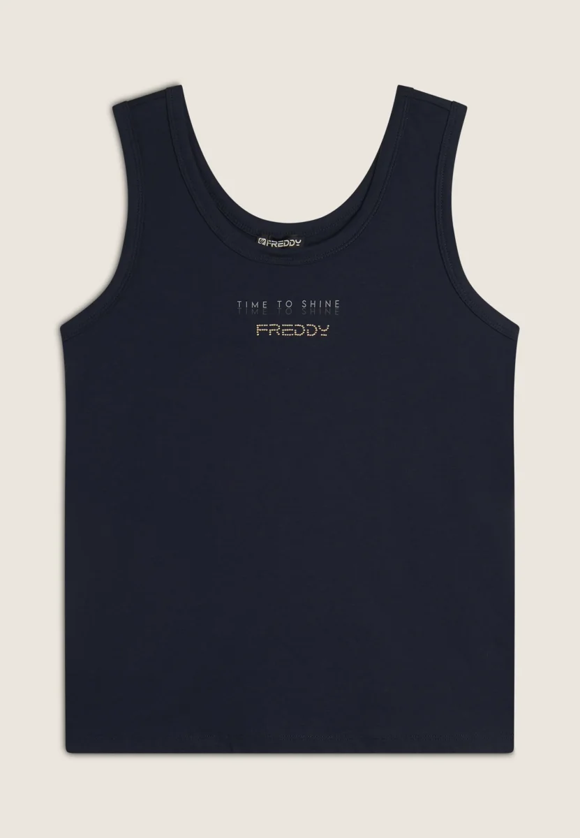 Canotta svasata con grafica dorata – Image 5