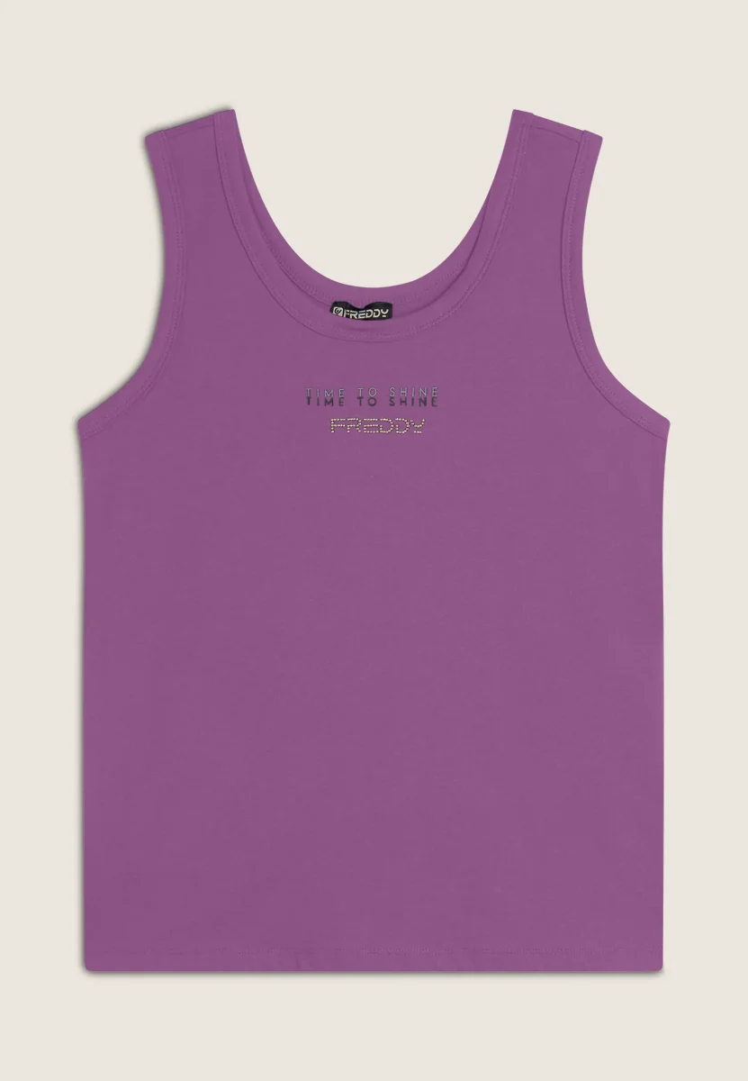 Canotta svasata con grafica dorata – Image 8