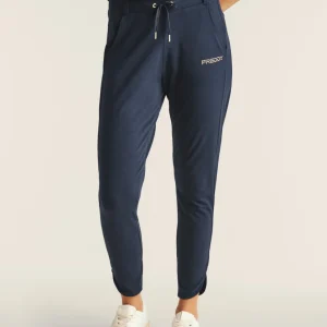 Pantaloni slim fit in jersey con spacco sul fondo