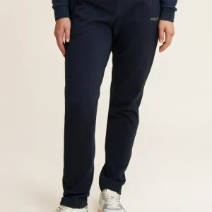 Pantaloni regular fit in jersey con fondo dritto