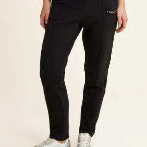 Pantaloni slim fit in jersey con cucitura centrale