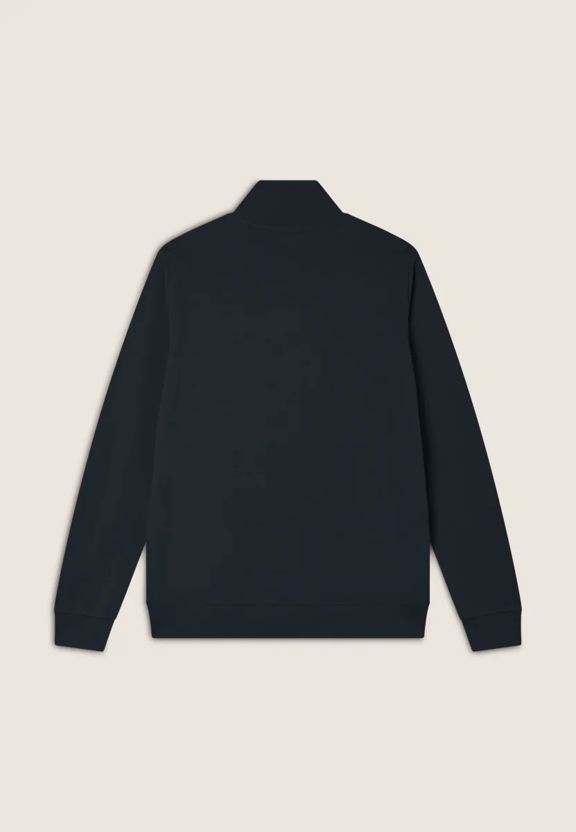 Felpa comfort in jersey con zip e collo alto – Image 9