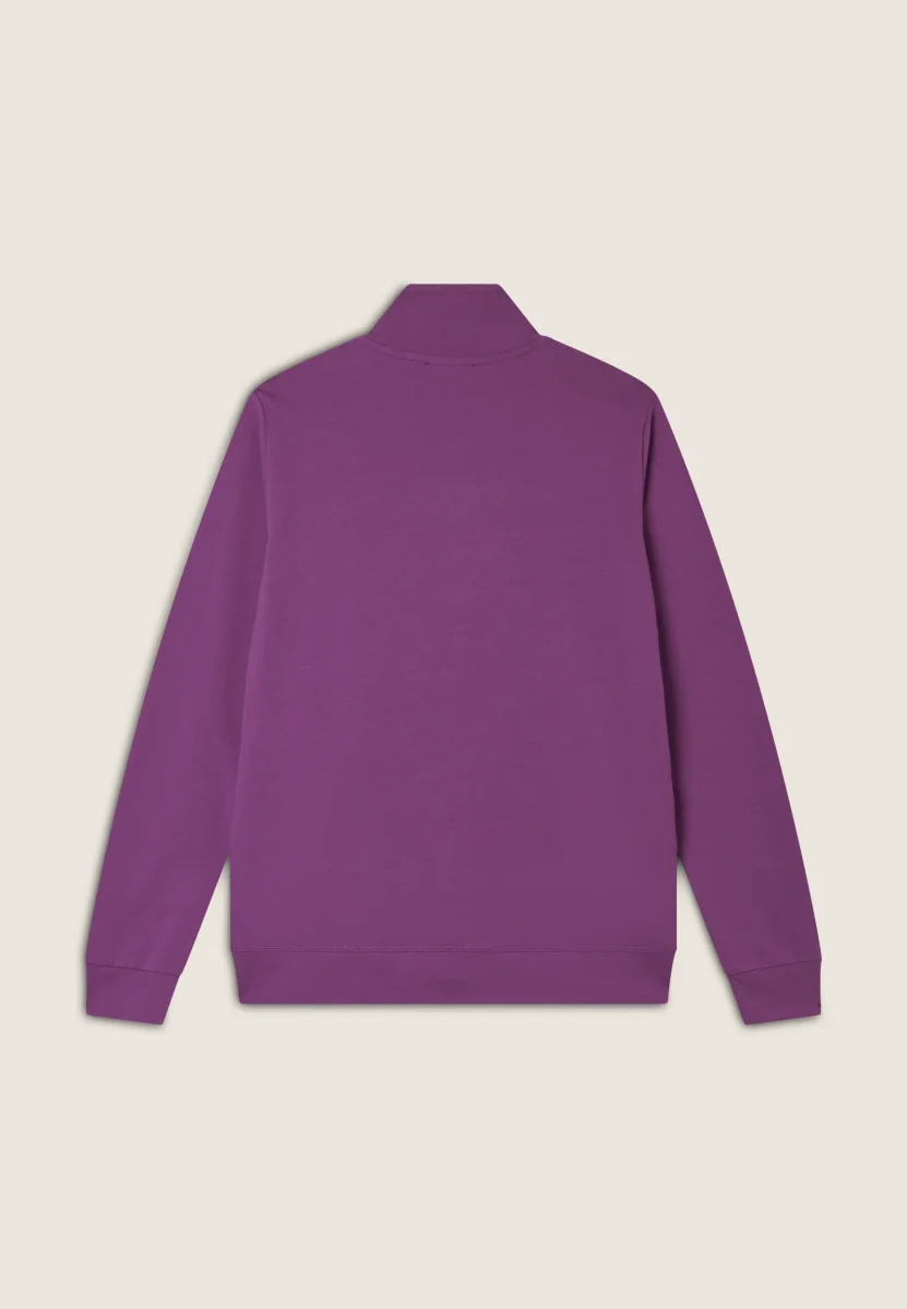 Felpa comfort in jersey con zip e collo alto – Image 6