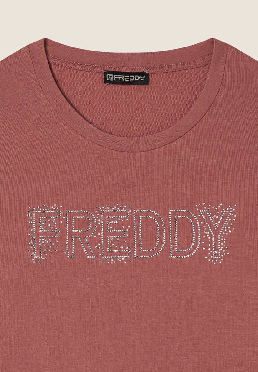 Felpa girocollo con Logo FREDDY in Strass – Image 7