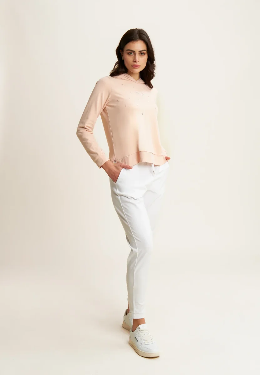 Felpa con Cappuccio decorata da Strass – Image 2