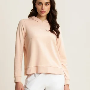 Felpa con Cappuccio decorata da Strass