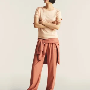 T-Shirt in jersey modal con Logo Strass