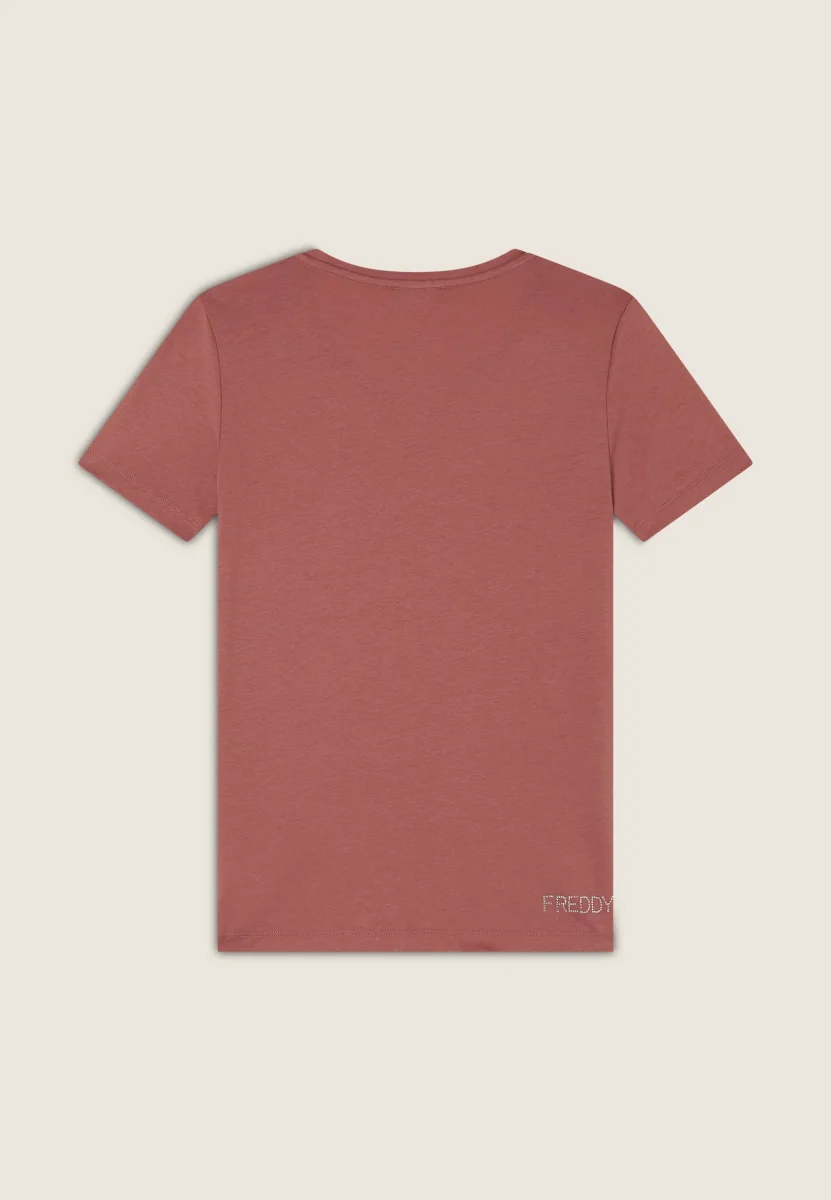 T-Shirt in jersey modal con Logo FY e Dettagli in Strass – Image 6