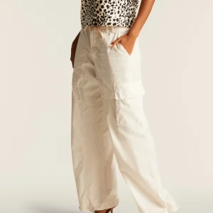 Pantaloni Cargo in popeline con fondo regolabile