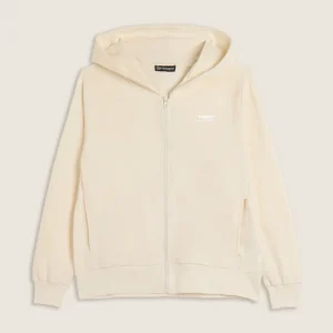 Felpa comfort fit con zip e cappuccio in french terry